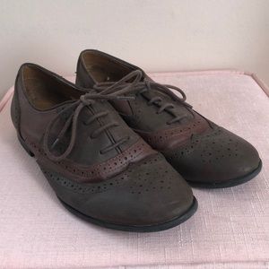 brown and maroon leather oxfords!
